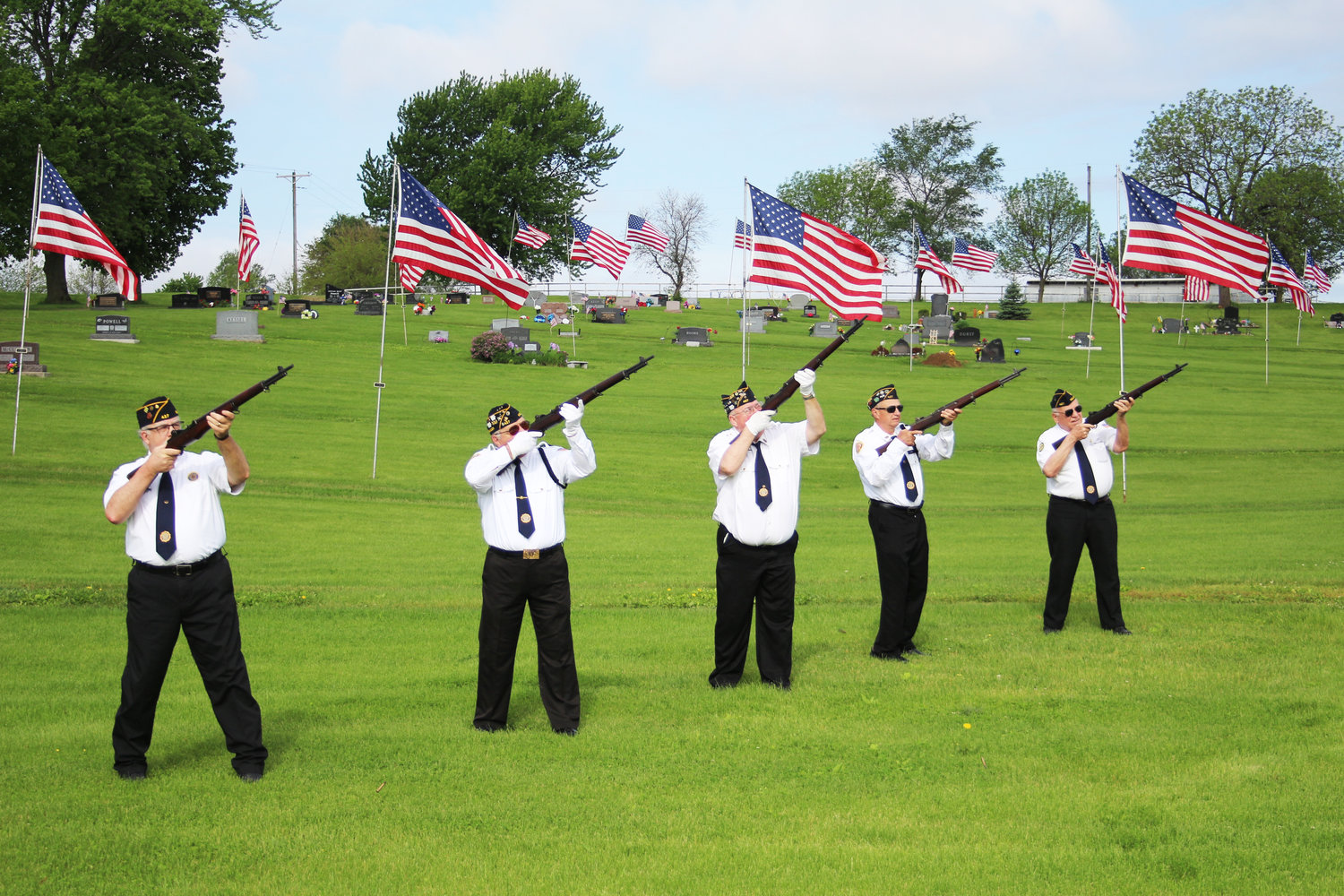 Memorial Day ceremony at the Wellman Cemetery.