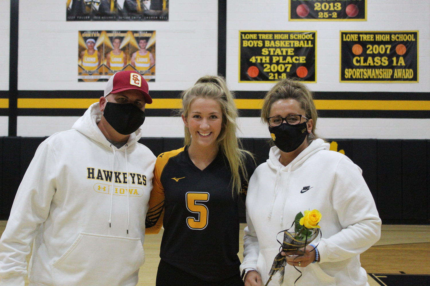 Josie Mullinnix, and her mom and dad.