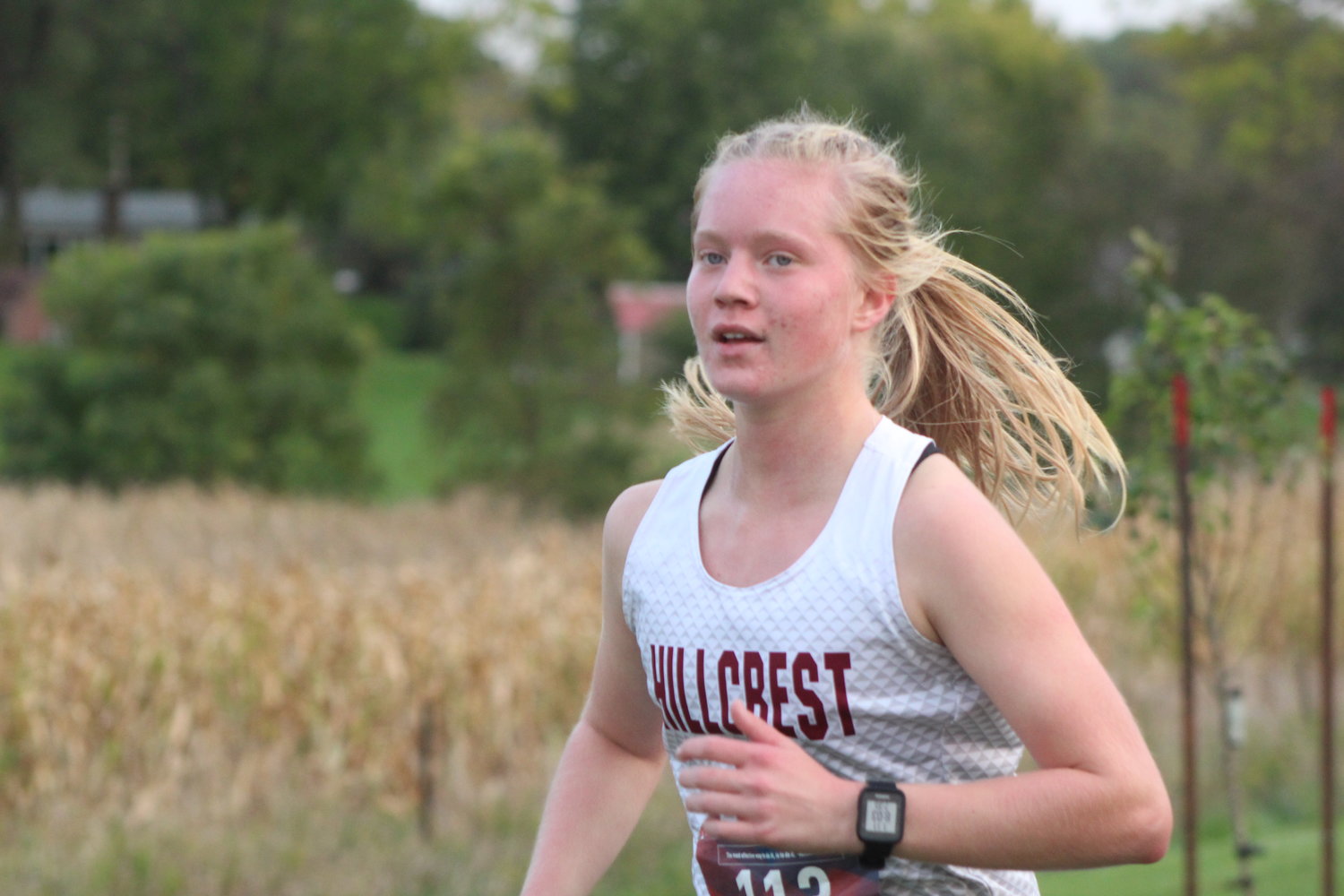 Leah Bontrager of Hillcrest Academy finished 26th with a time of 22:30.