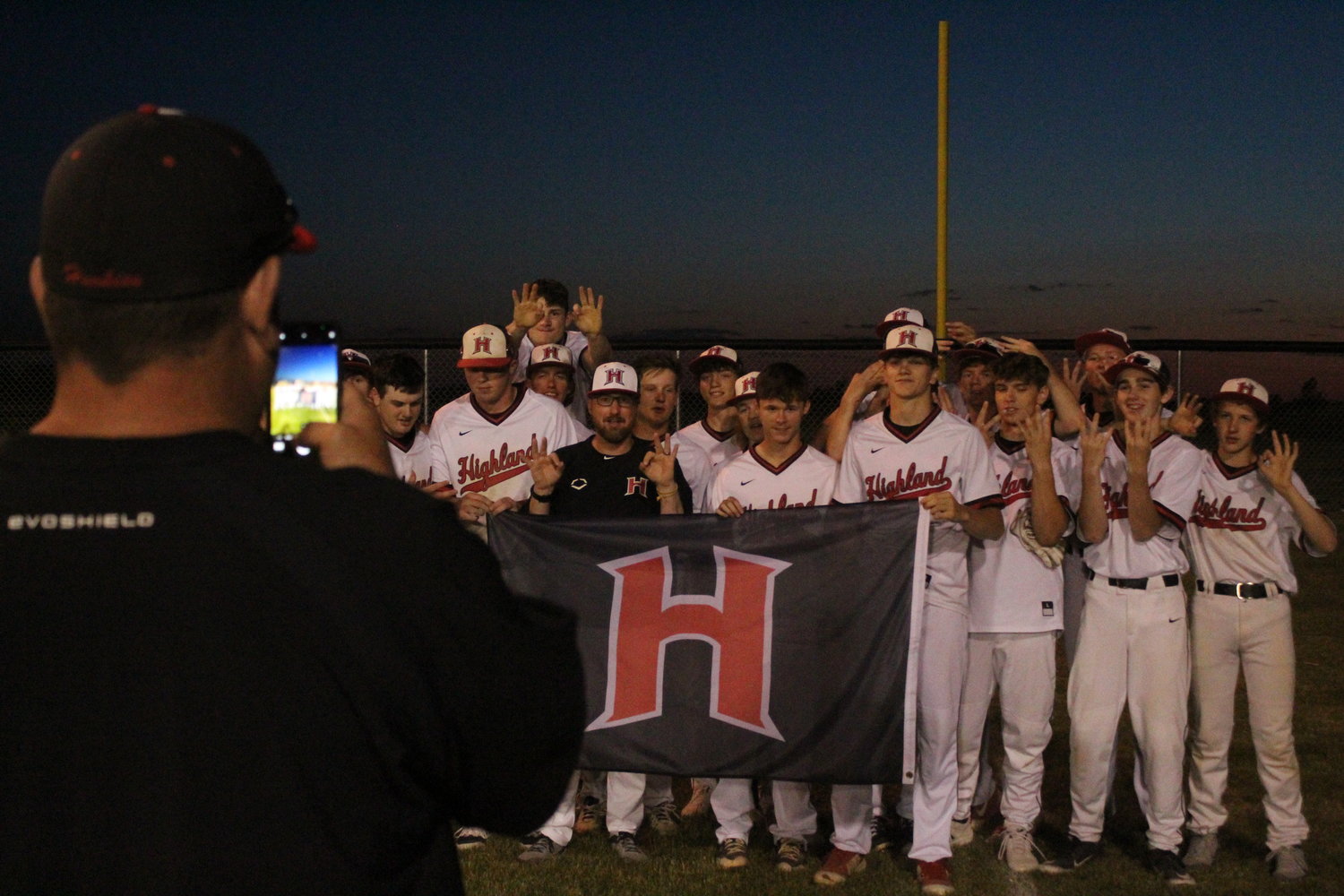 The Highland baseball team took a selfie after every win this season and posted it on social media, a tradition that bonded both the team and its community.