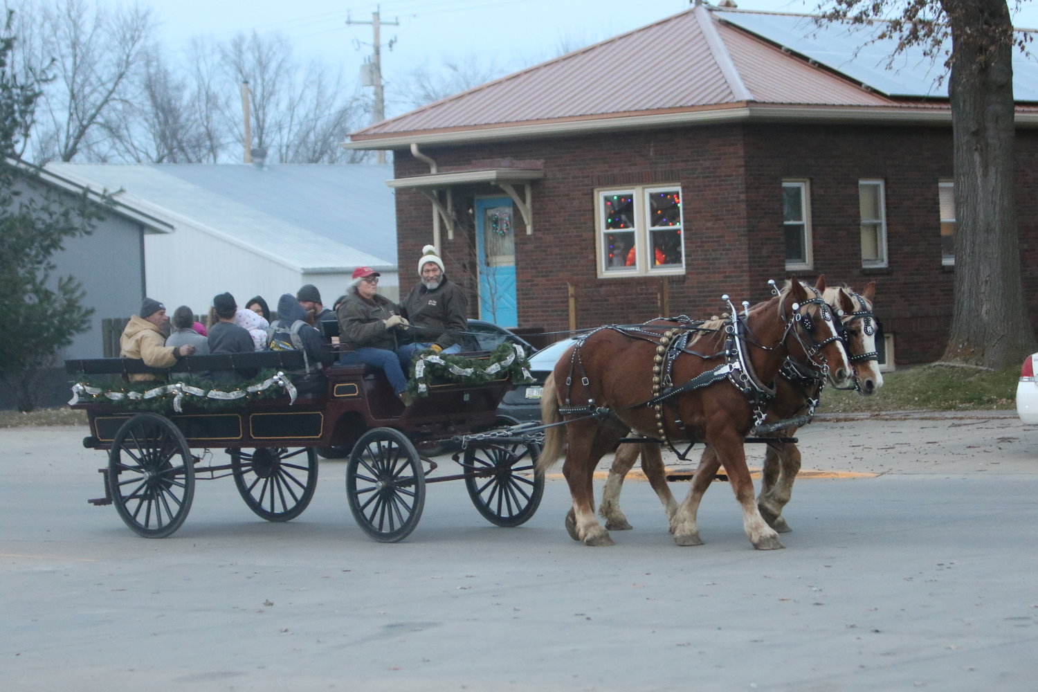 Carriage rides around Lone Tree were a popular event during Winter Fest.