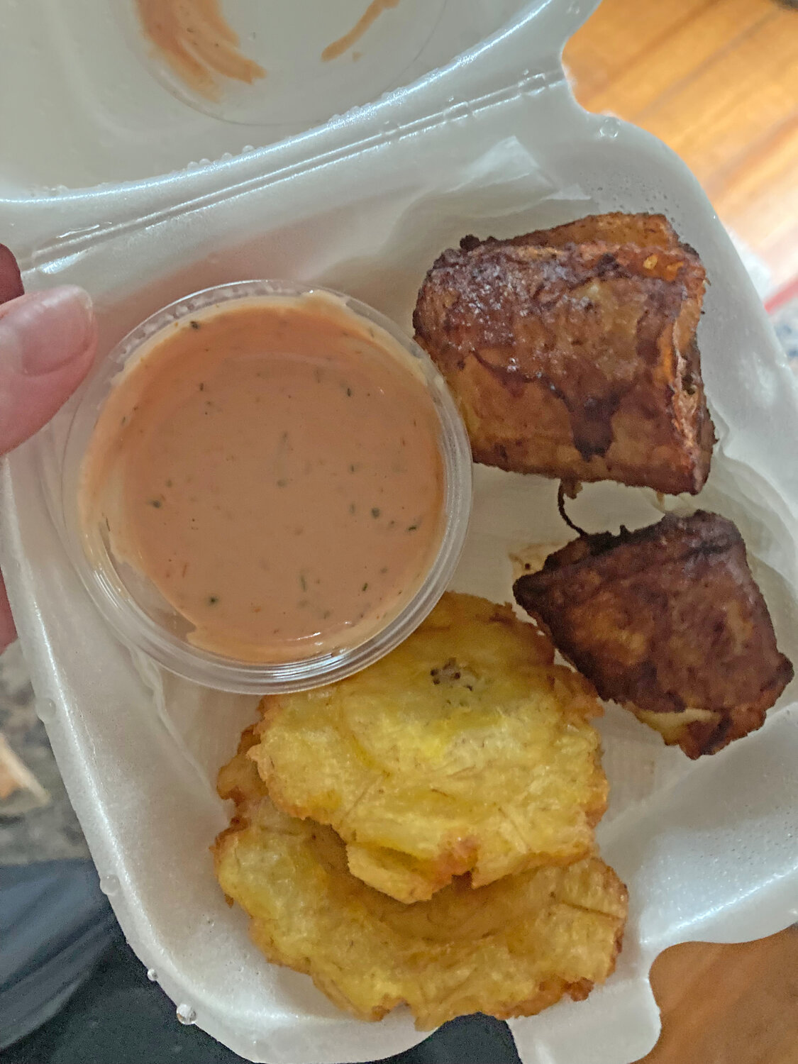 Tostones (fried plantains) from Buon Provenchal.