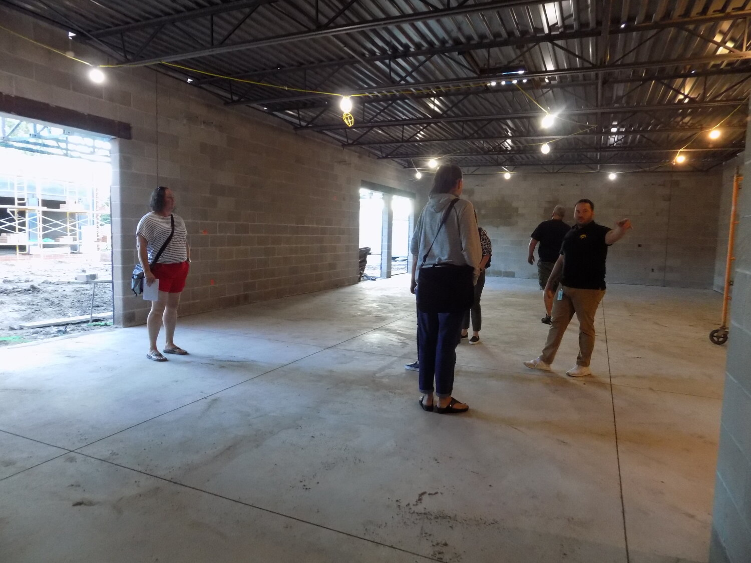 Board members also had the opportunity to walk through the new construction, which is expected to be completed for use next school year.  At the Middle School, board members walked through the new Family and Consumer Science classroom, STEM classroom, and classrooms for grades 5 and 7/8.