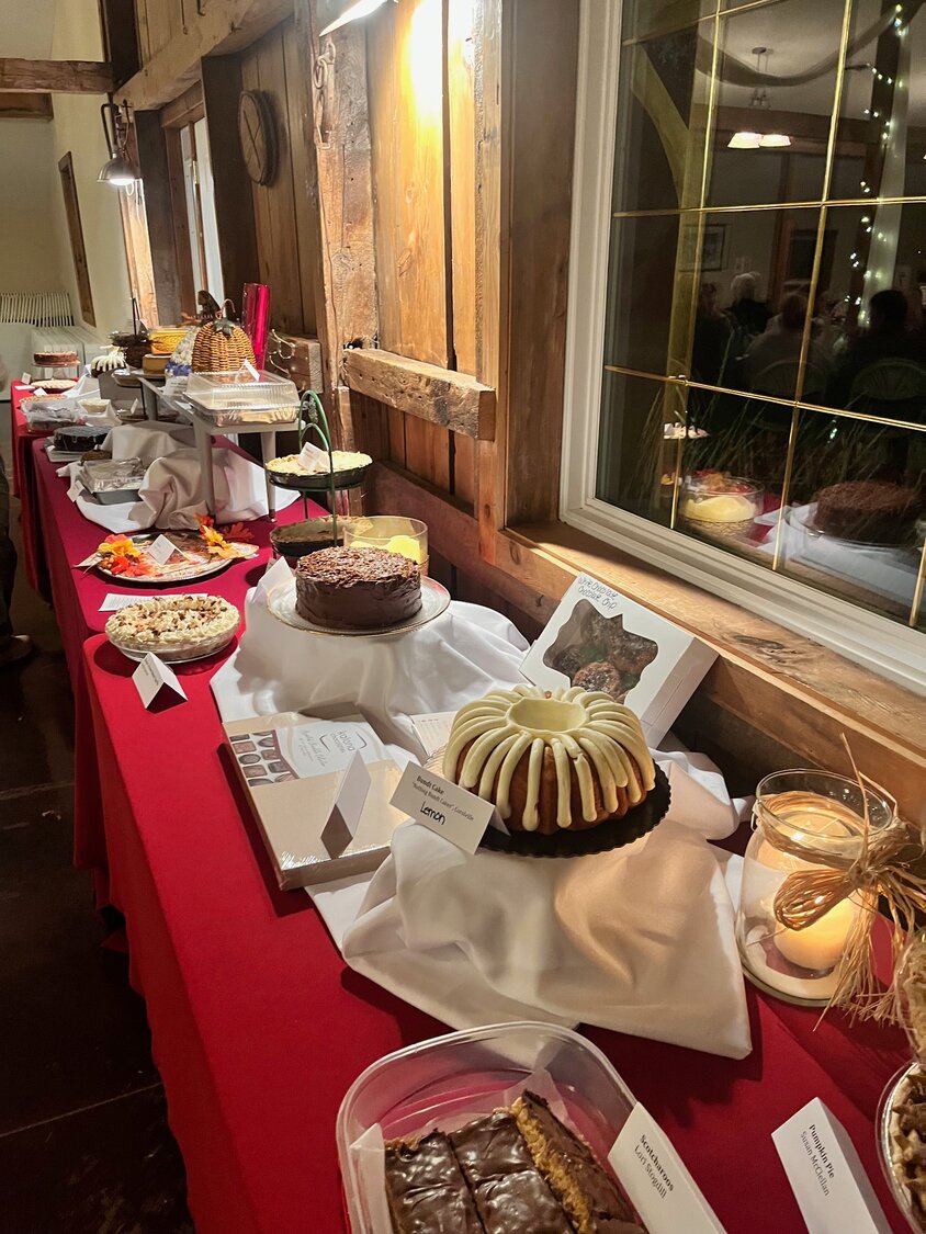 The various desserts donated by area restaurants, bakeries and individuals that were auctioned as part of the fundraiser.