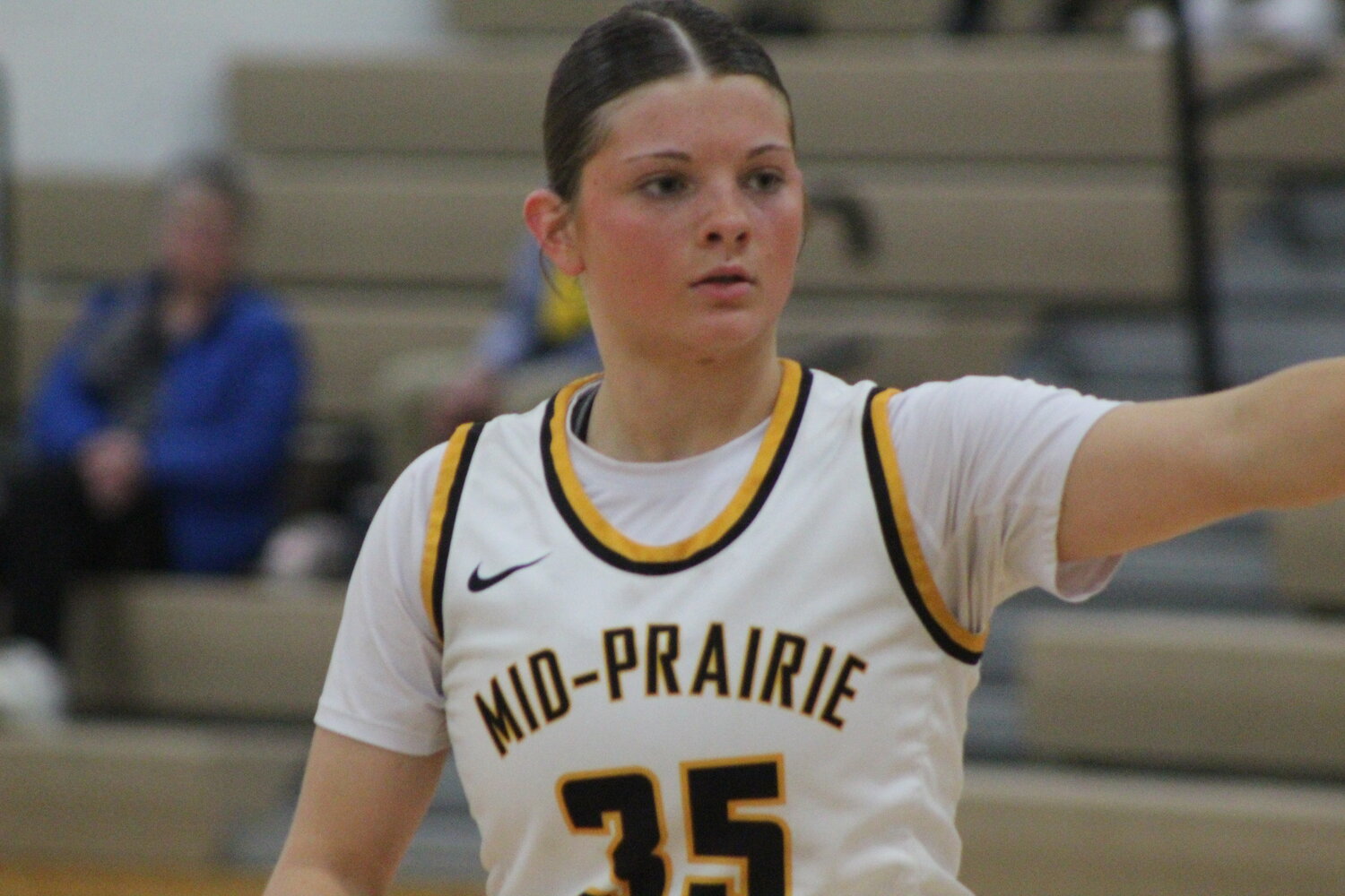 Mid-Prairie senior Nora Pennington scored a game-high 13 points in her final home game.